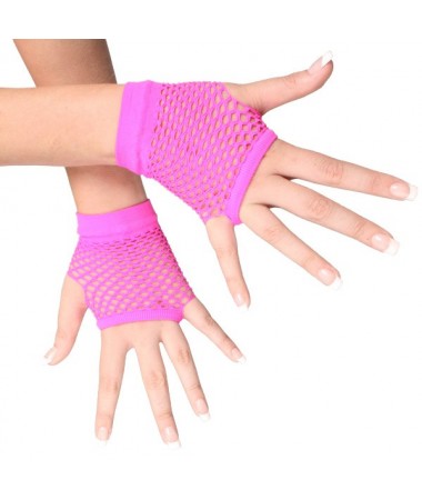 Gloves Short Fishnet Pink BUY